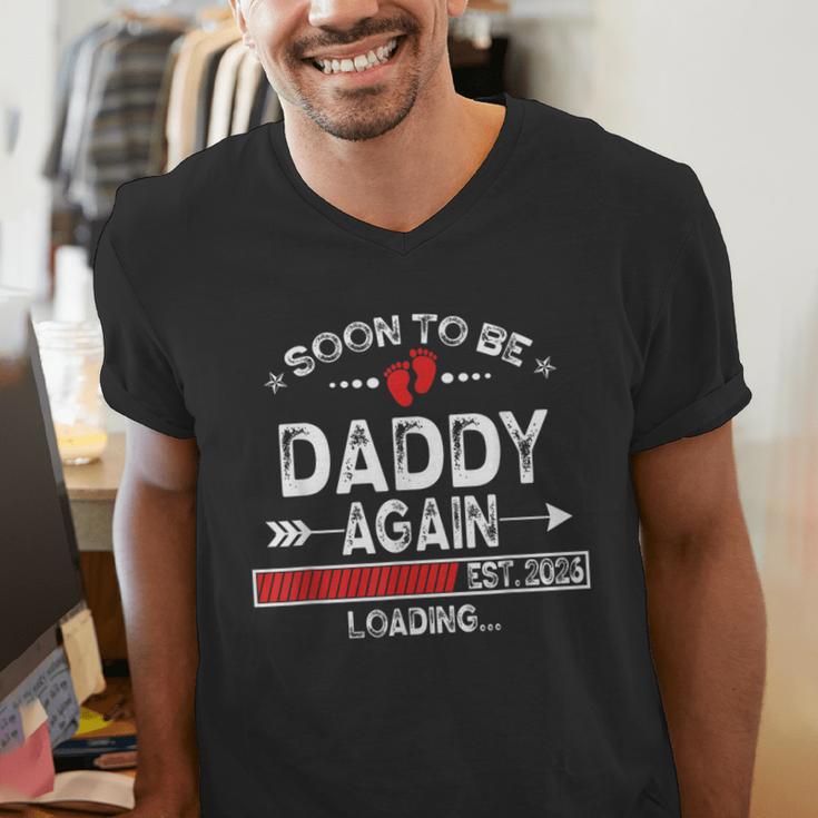 Soon To Be Daddy Again Est 2026 Loading Daddy Men's V-Neck T-Shirt