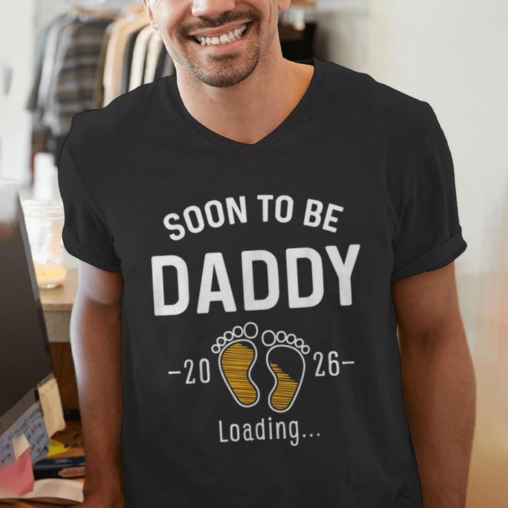 Soon To Be Daddy Est 2026 Loading First Time Dad Men's V-Neck T-Shirt