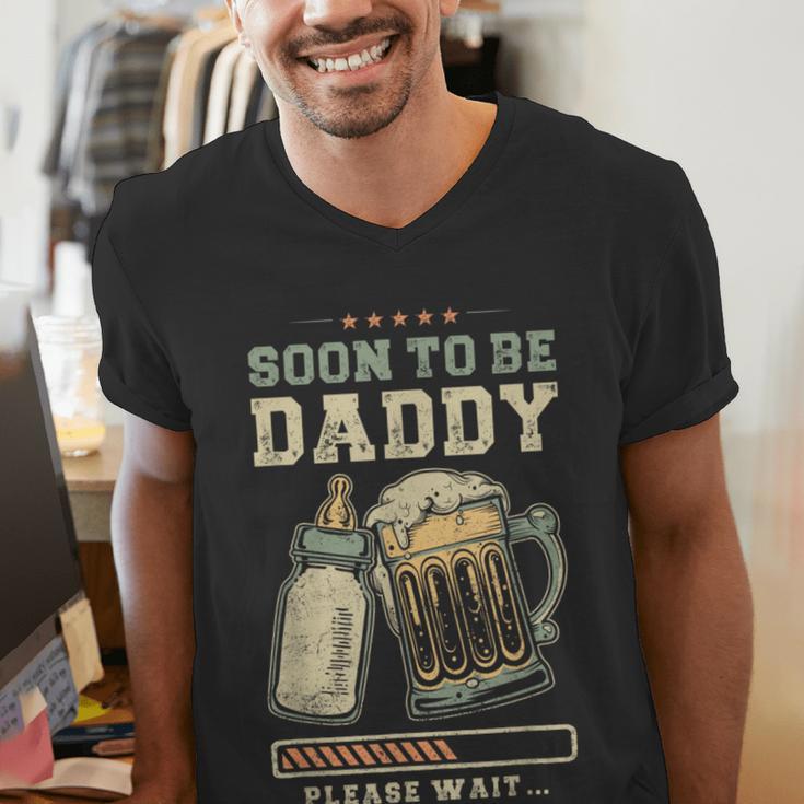 Soon To Be Daddy Fatherhood Baby Announcement Future Dad Men's V-Neck T-Shirt Soon To Be Daddy Fatherhood Baby Announcement Future Dad Men's V-Neck T-Shirt