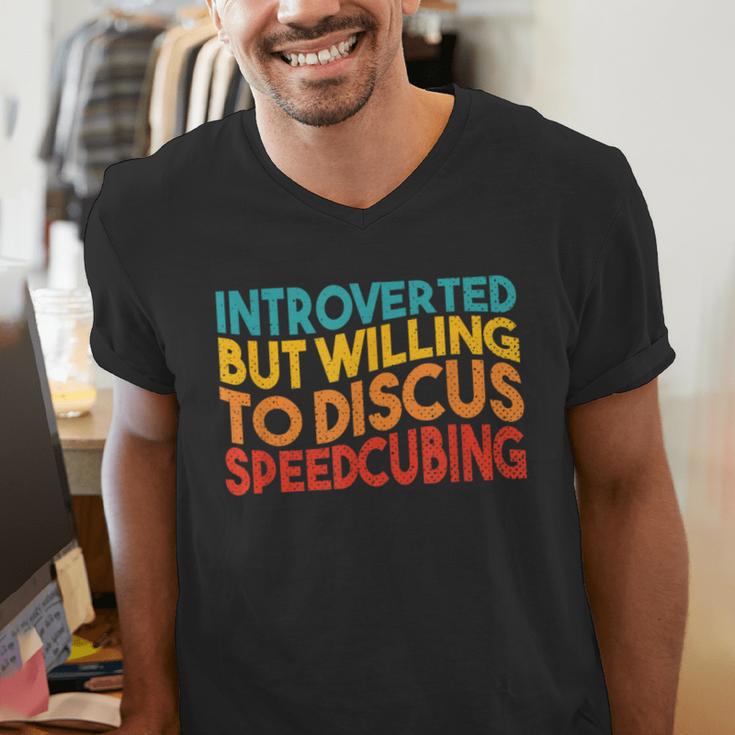 Speedcuber Introvert Cube Solver Speedsolving Speedcubing Men's V-Neck T-Shirt Speedcuber Introvert Cube Solver Speedsolving Speedcubing Men's V-Neck T-Shirt