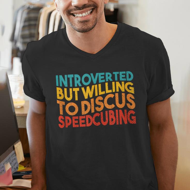 Speedcuber Introvert Cube Solver Speedsolving Speedcubing Men's V-Neck T-Shirt Speedcuber Introvert Cube Solver Speedsolving Speedcubing Men's V-Neck T-Shirt
