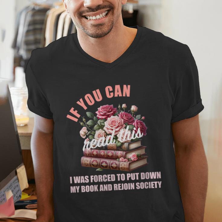 Spicy Book Lover Merch If You Can Read This Fairy Tales Now Men's V-Neck T-Shirt Spicy Book Lover Merch If You Can Read This Fairy Tales Now Men's V-Neck T-Shirt