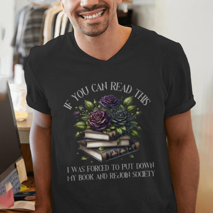 Spicy Books Put Down My Book Dark Romance Merch Bookish Men's V-Neck T-Shirt