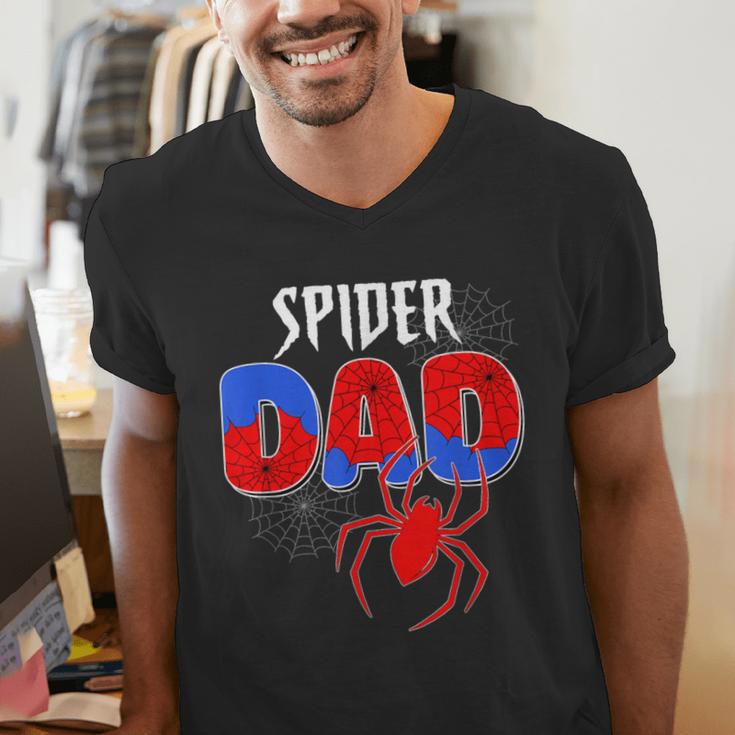 Spiders Dad Matching Family Birthday Father's Day Men's V-Neck T-Shirt Spiders Dad Matching Family Birthday Father's Day Men's V-Neck T-Shirt
