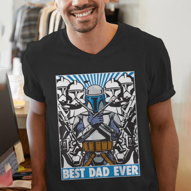 Star Wars Father's Day Jango Fett Best Dad Ever Men's V-Neck T-Shirt