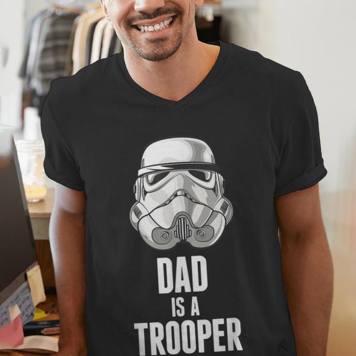 Star Wars Father's Day Stormtrooper Dad Is A Trooper Vintage Men's V-Neck T-Shirt