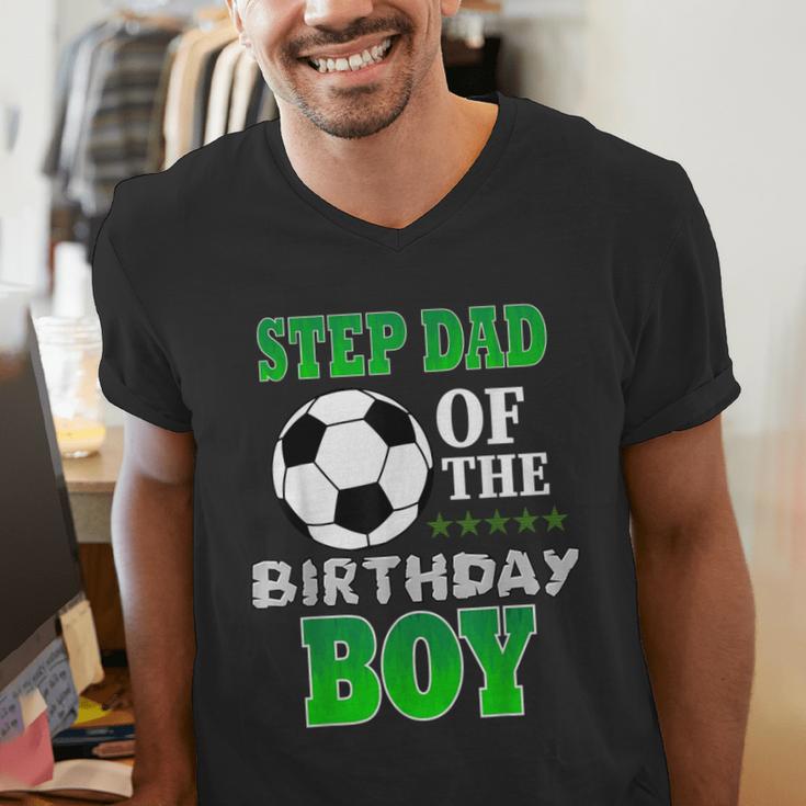 Step Dad Of The Birthday Boy Soccer Stars Outfit Men's V-Neck T-Shirt Step Dad Of The Birthday Boy Soccer Stars Outfit Men's V-Neck T-Shirt