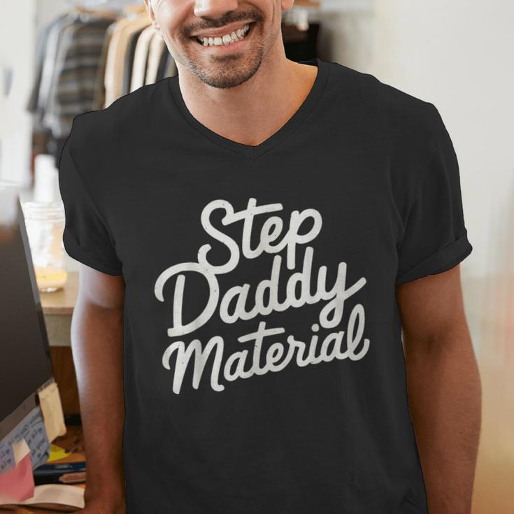 Step Daddy Material Men's V-Neck T-Shirt