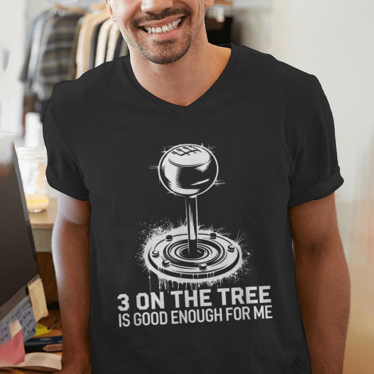 Stick Shift Nostalgia Column Shift Line Men's V-Neck T-Shirt