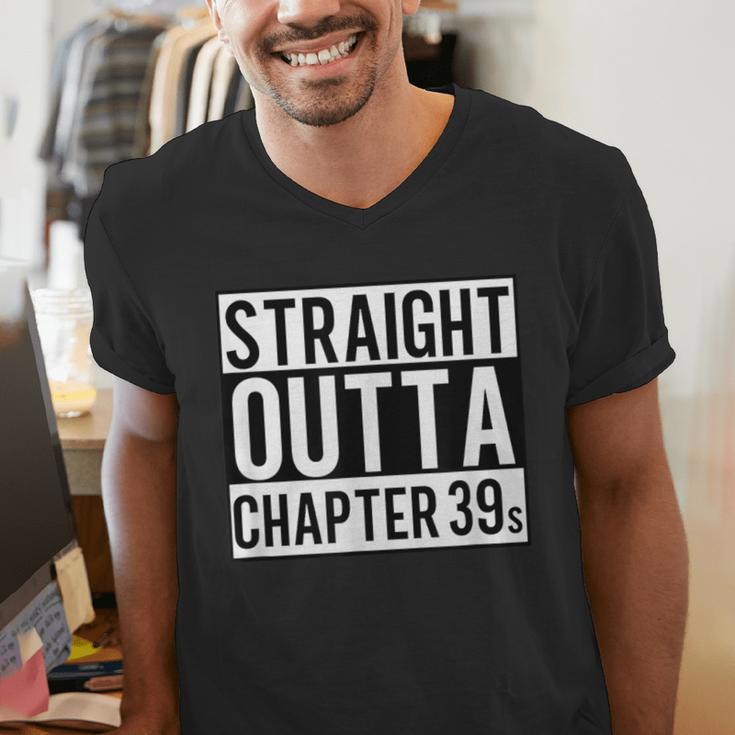 Straight Outta Chapter 39 Cute Book Lover Reader Men's V-Neck T-Shirt