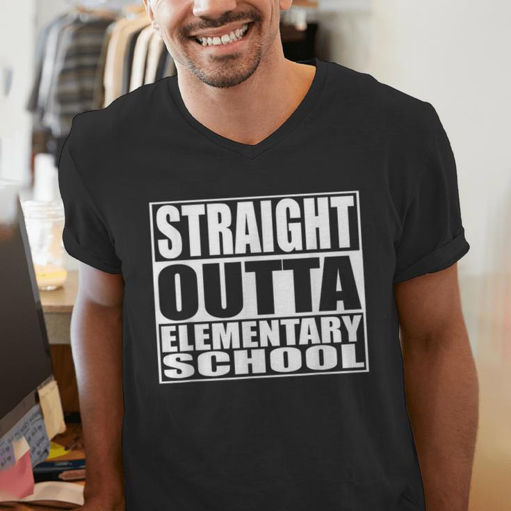 Straight Outta Elementary School Graduation Men's V-Neck T-Shirt