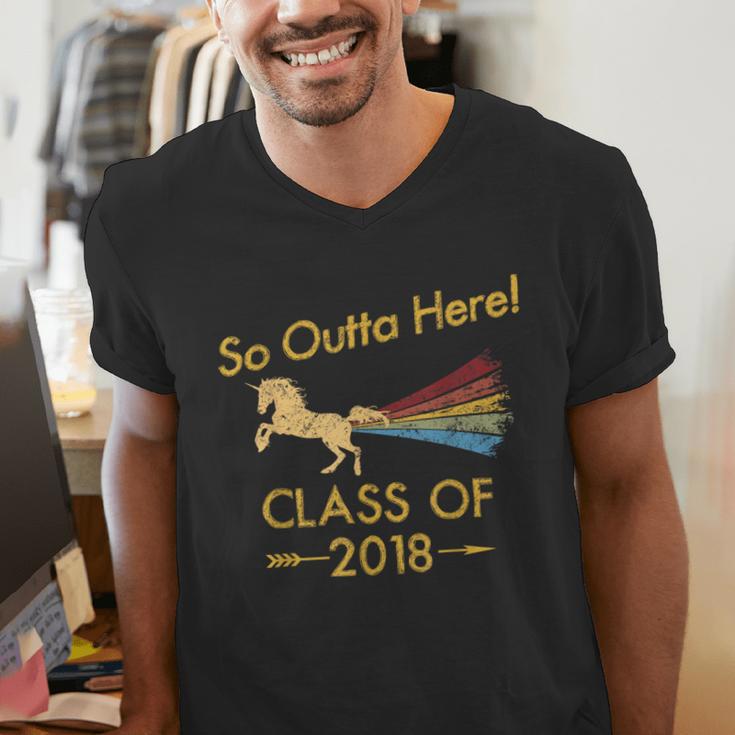 STRAIGHT OUTTA HIGH SCHOOL 2018 Grad Graduation Shirt Men's V-Neck T-Shirt