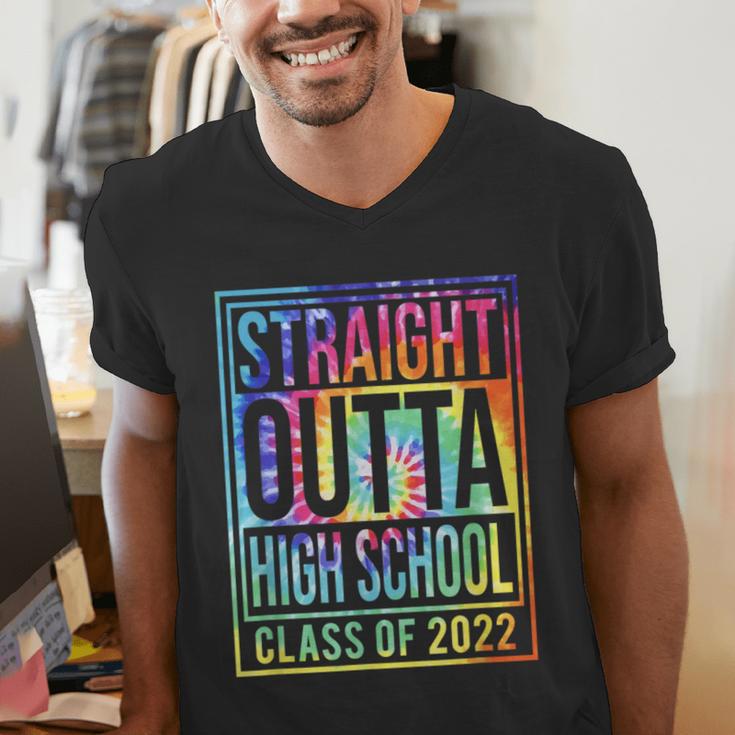 Straight Outta High School Class Of 2022 Graduation Men's V-Neck T-Shirt