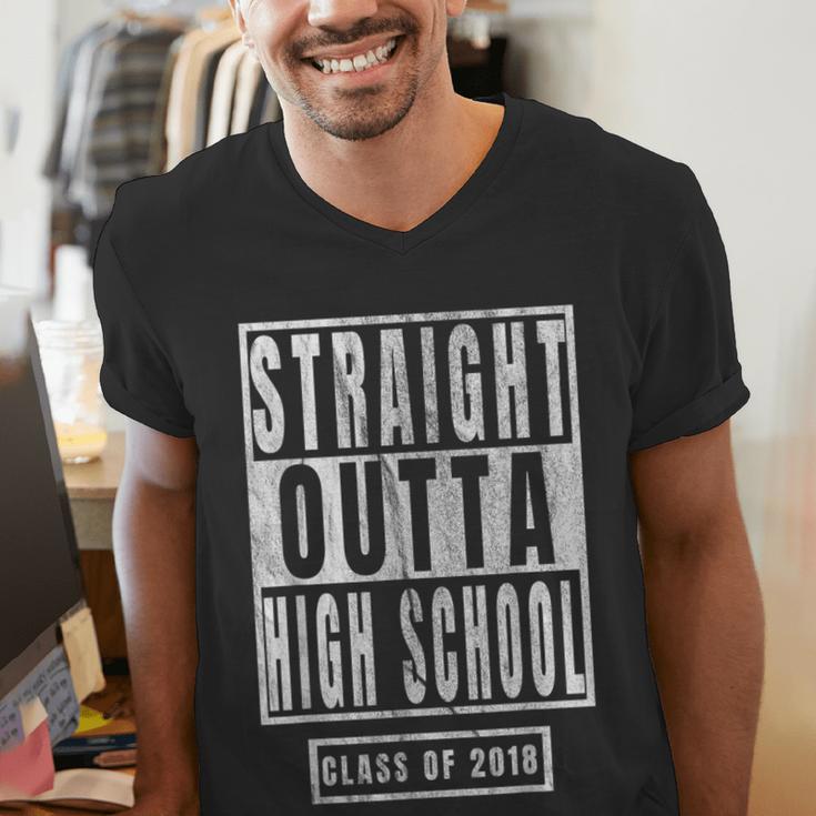 Straight Outta High School s Graduation Men's V-Neck T-Shirt