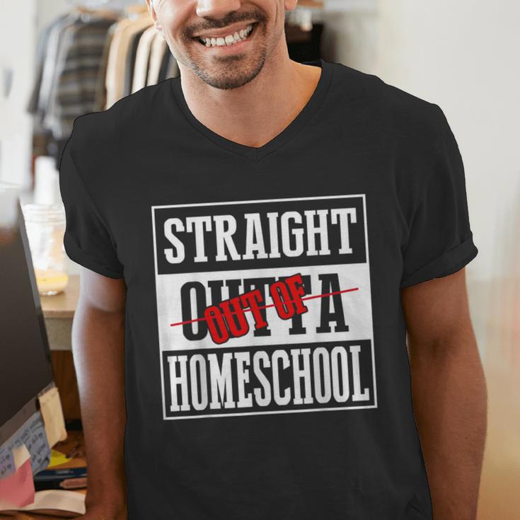 Straight Outta Homeschool Shirt Graduation Men's V-Neck T-Shirt
