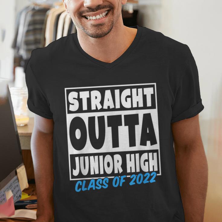 Straight Outta Junior High School Graduation Class Of 2022 Men's V-Neck T-Shirt