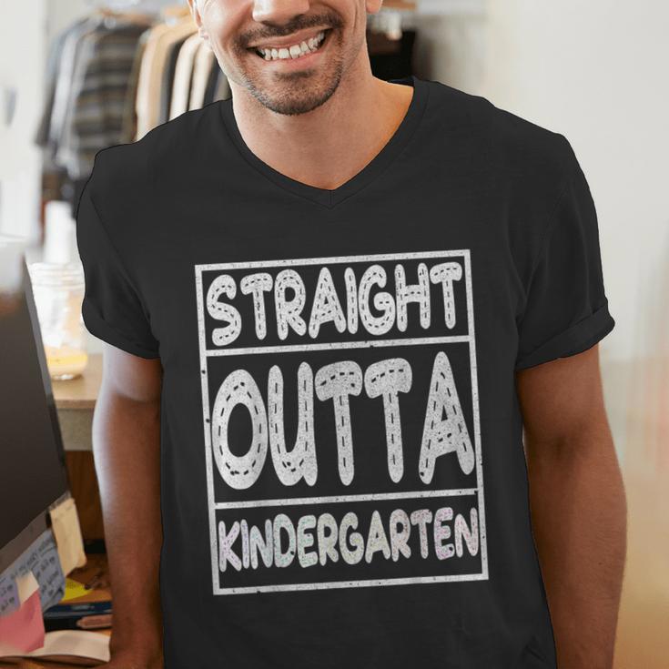 Straight Outta Kindergarten Shirt Great Graduation Idea Men's V-Neck T-Shirt
