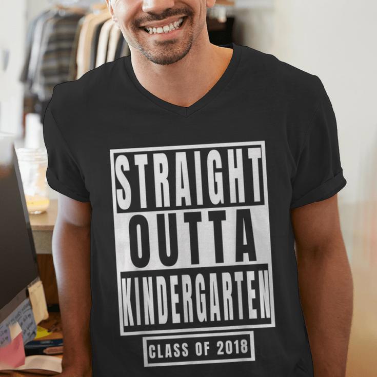 Straight Outta Kindergarten TShirt Graduation Tee Men's V-Neck T-Shirt