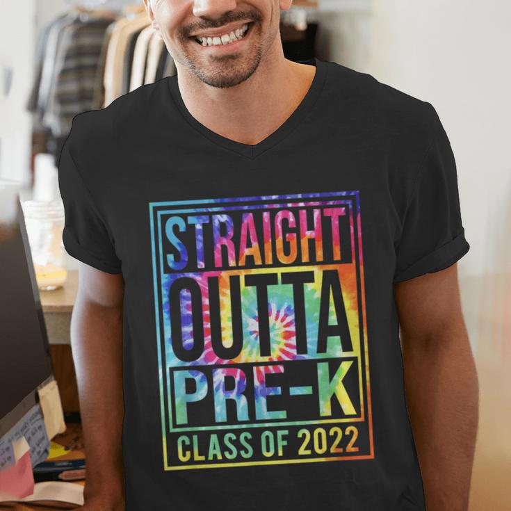 Straight Outta Pre-K Class Of 2022 Preschool Graduation Men's V-Neck T-Shirt