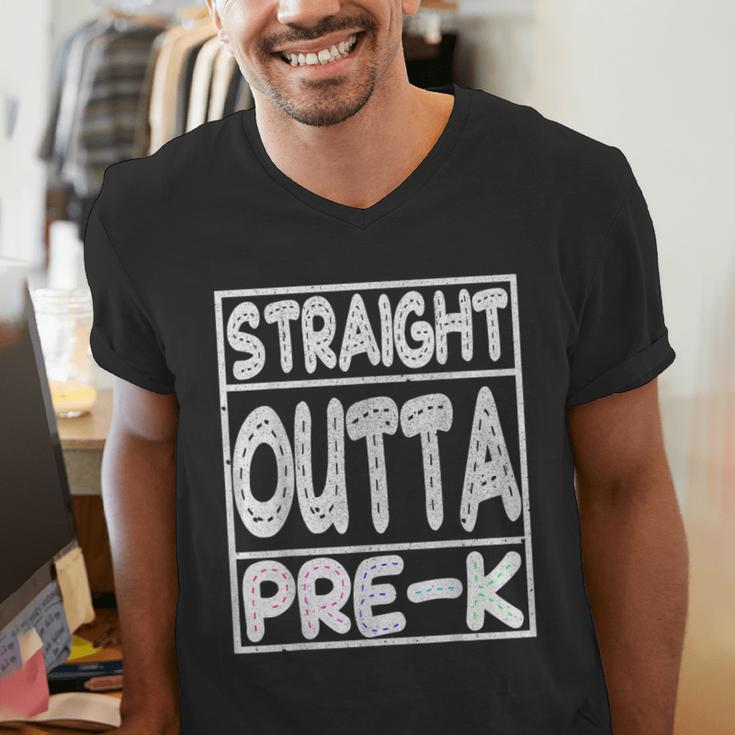 Straight Outta Pre-K Shirt Great Graduation Preschools Men's V-Neck T-Shirt