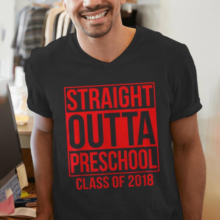 Straight Outta Preschool Graduation Class Of 2018 Men's V-Neck T-Shirt