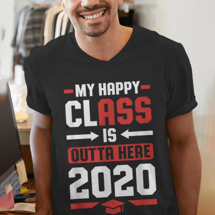 Student Graduation 2020 Tee My Happy Class Is Outta Here Men's V-Neck T-Shirt