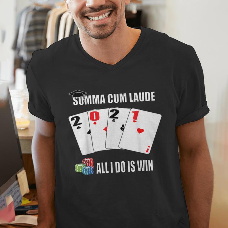 Summa Cum Laude Class Of 2021 Graduate Win Senior Graduation Men's V-Neck T-Shirt