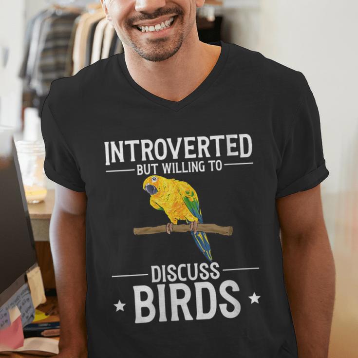 Sun Conure Introvert Parrot Bird Sun Conure Men's V-Neck T-Shirt Sun Conure Introvert Parrot Bird Sun Conure Men's V-Neck T-Shirt