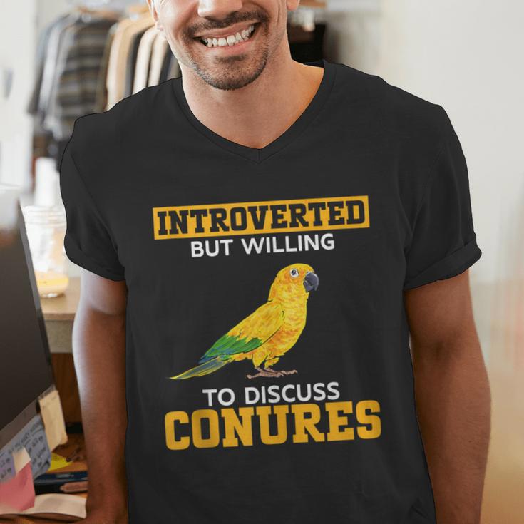 Sun Conure Introvert Parrot Bird Sun Conure Men's V-Neck T-Shirt Sun Conure Introvert Parrot Bird Sun Conure Men's V-Neck T-Shirt