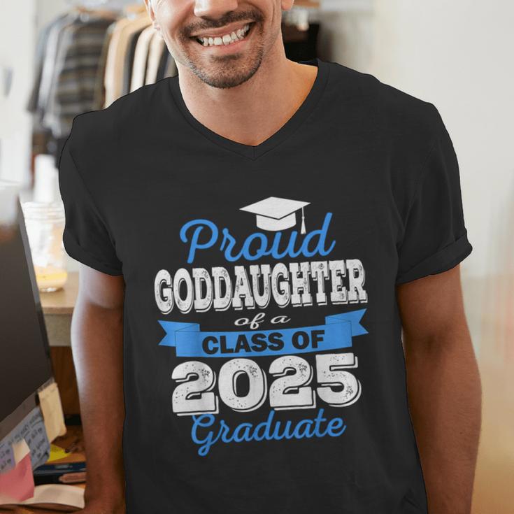 Super Proud GodDaughter Of 2025 Graduate Graduation Family Men's V-Neck T-Shirt