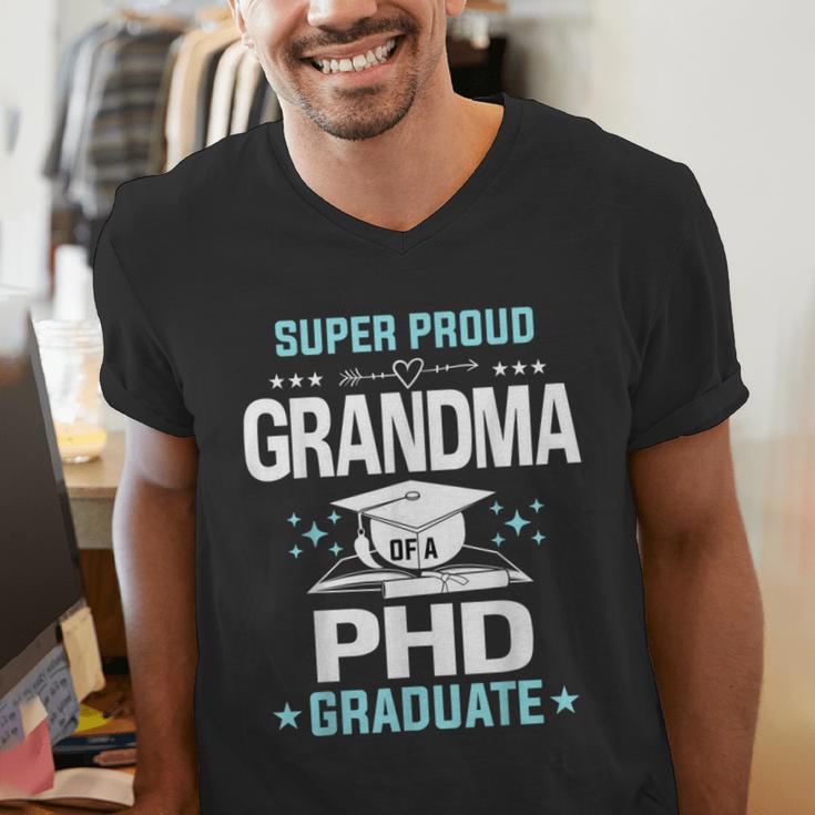 Super Proud Grandma Of A PHD Graduate Senior Graduation Men's V-Neck T-Shirt