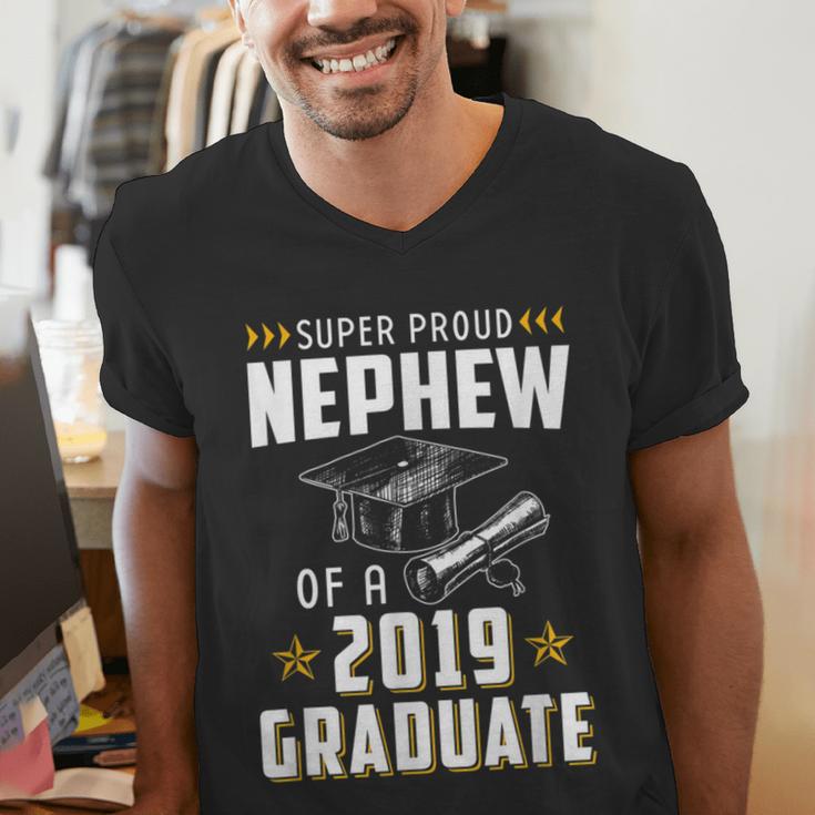 Super Proud Nephew Of A 2019 Graduate Shirt Graduation Men's V-Neck T-Shirt