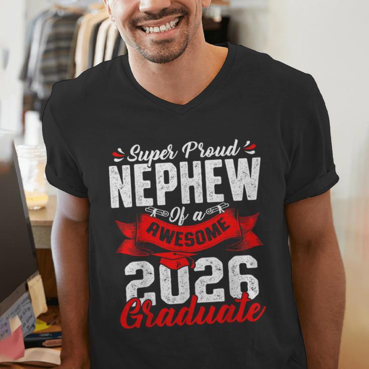 Super Proud Nephew Of a 2026 Graduate 26 Graduation Men's V-Neck T-Shirt
