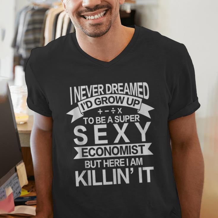 Super Sexy Economist Economist Graduation Men's V-Neck T-Shirt