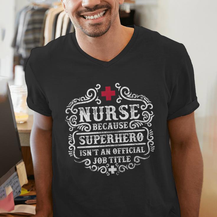Superhero Nurse RN Graduation Thanks Shirt Men's V-Neck T-Shirt
