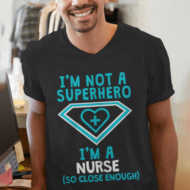 Superhero RN Nurse Shirt Graduation Men's V-Neck T-Shirt
