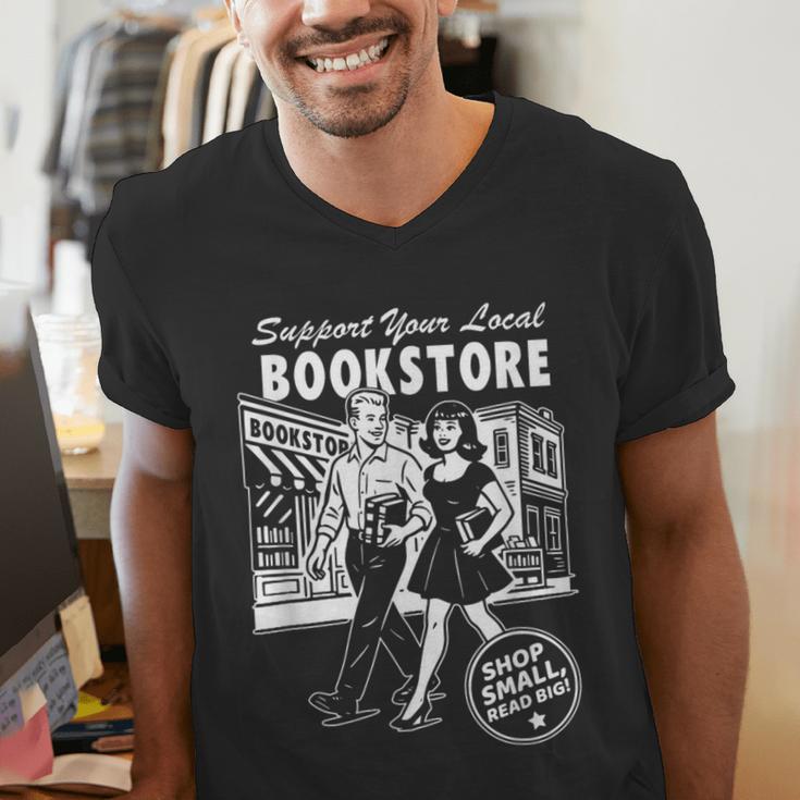 Support Your Local Bookstore Reading Book Lover Men's V-Neck T-Shirt
