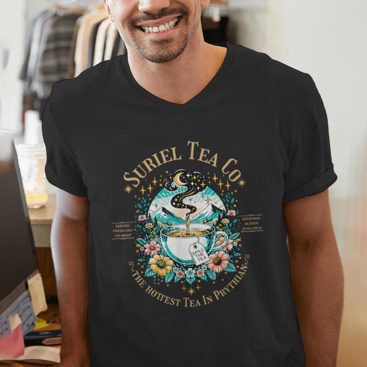 Suriel Tea Spicy Fantasy Romantasy Readers Booktok Bookish Men's V-Neck T-Shirt