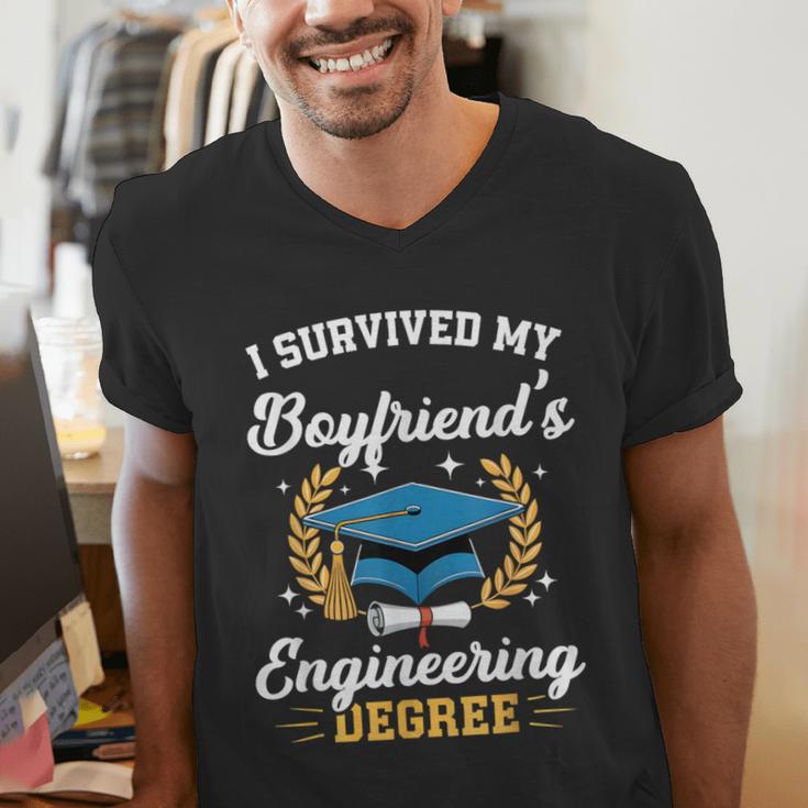 I Survived My Boyfriend's Engineering Degree Graduation Men's V-Neck T-Shirt