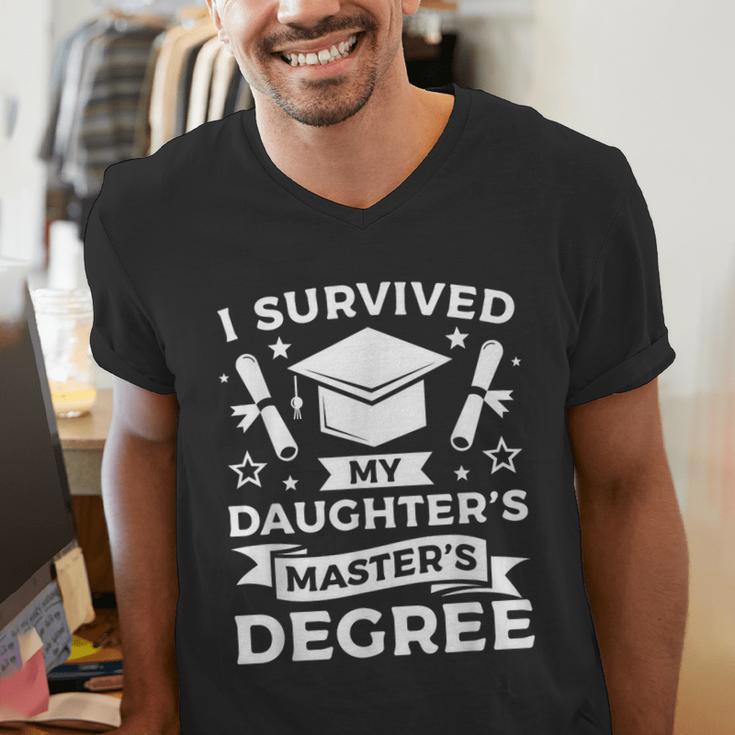I Survived My Daughter's Master's Degree Graduation Men's V-Neck T-Shirt