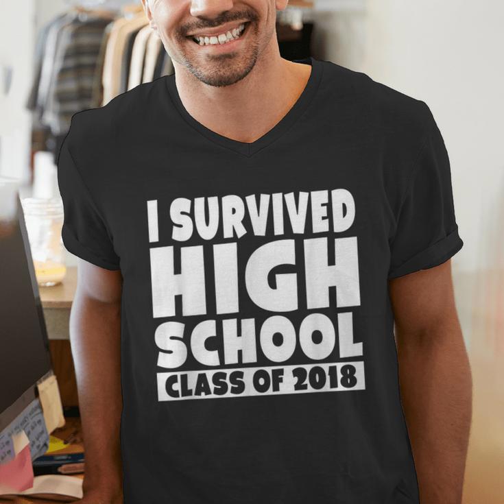I Survived High School Class Of 2018 Graduation Men's V-Neck T-Shirt