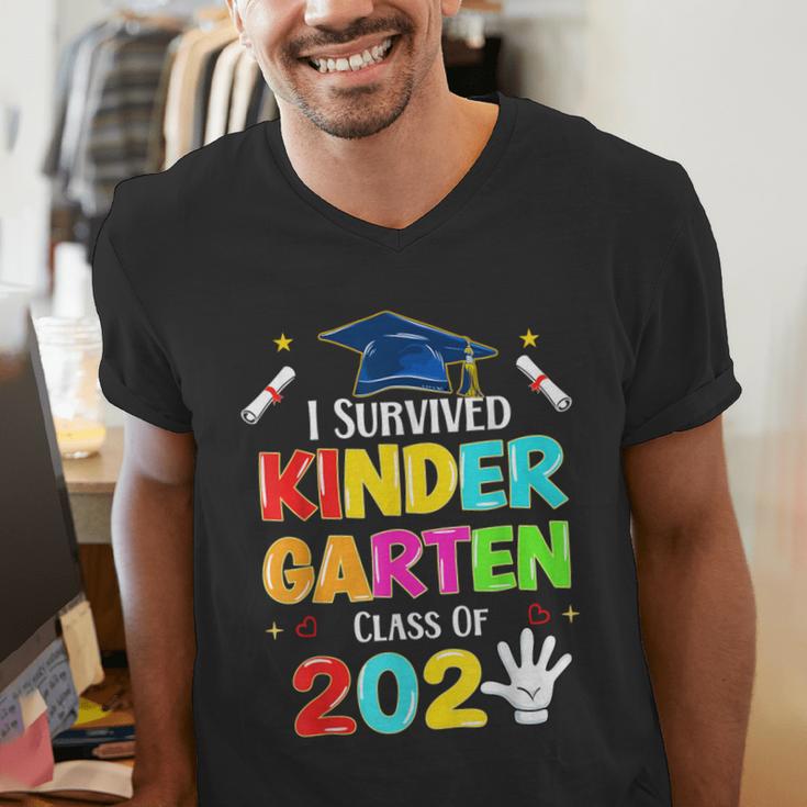 I Survived Kindergarten Graduation 2025 Graduate Boys Girls Men's V-Neck T-Shirt