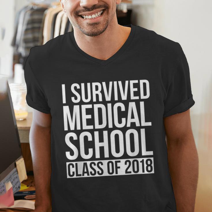 I Survived Medical School Class Of 2018 Graduation Shirt Men's V-Neck T-Shirt