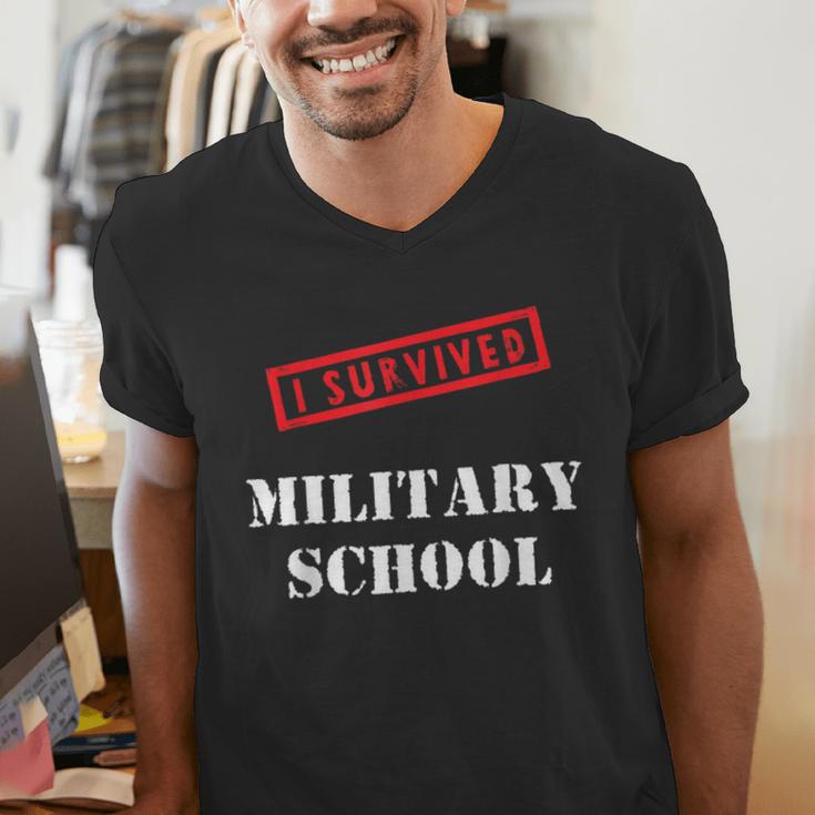 I Survived Military School Graduation Straight Outta Men's V-Neck T-Shirt
