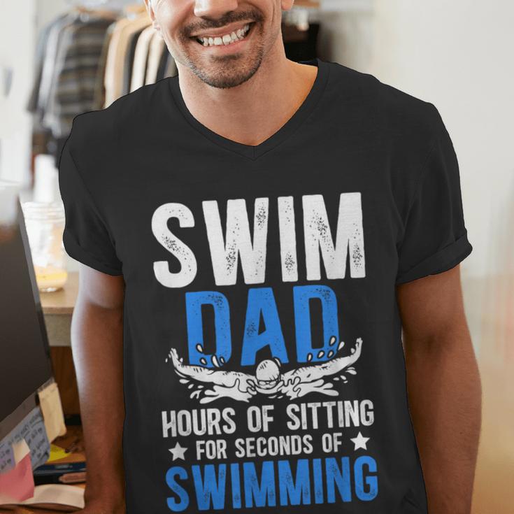 Swim Dad Swimming Dad Of A Swimmer Dad Swim Father Men's V-Neck T-Shirt