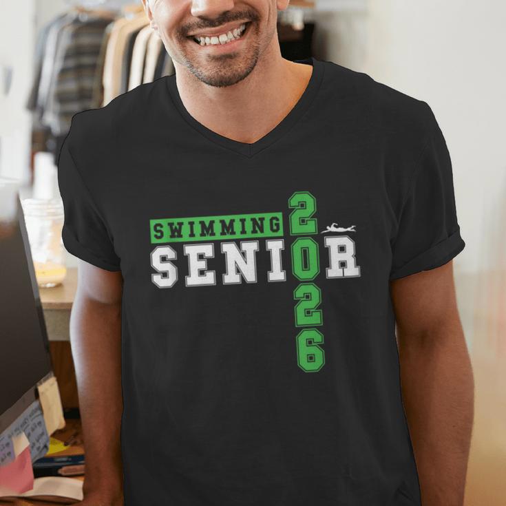Swimming Senior Night Swim Senior 2026 Graduation 33 Men's V-Neck T-Shirt