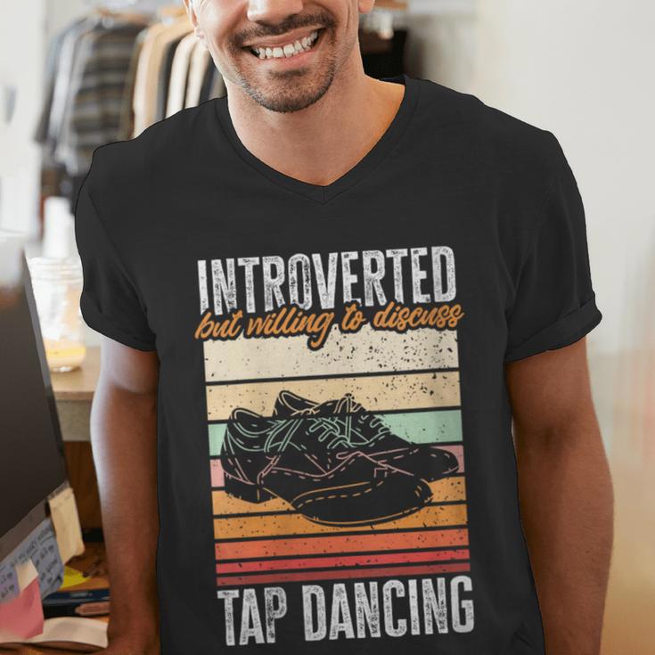 Tap Dancing Introvert Teacher Tap Dancer Tap Dance Men's V-Neck T-Shirt Tap Dancing Introvert Teacher Tap Dancer Tap Dance Men's V-Neck T-Shirt