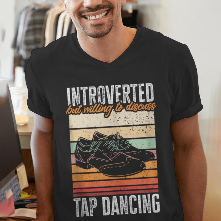 Tap Dancing Introvert Teacher Tap Dancer Tap Dance Men's V-Neck T-Shirt Tap Dancing Introvert Teacher Tap Dancer Tap Dance Men's V-Neck T-Shirt