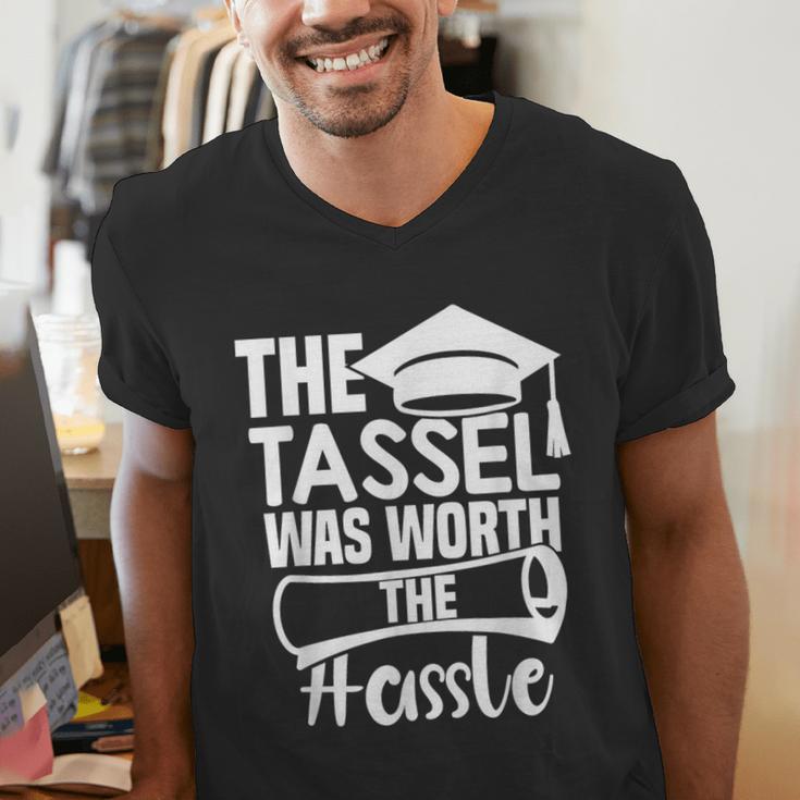 The Tassel Was Worth The Hassle Graduation Class Men's V-Neck T-Shirt