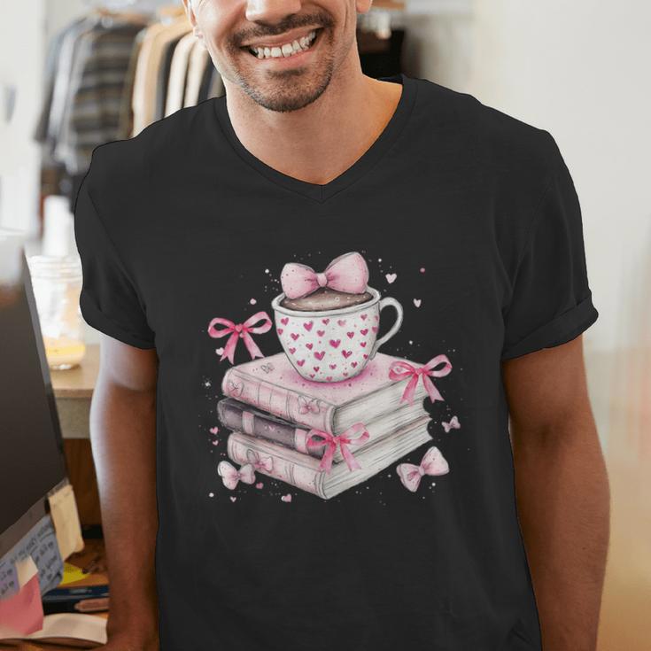 Teacher Valentine's Day All Booked For Valentines Reading Men's V-Neck T-Shirt Teacher Valentine's Day All Booked For Valentines Reading Men's V-Neck T-Shirt